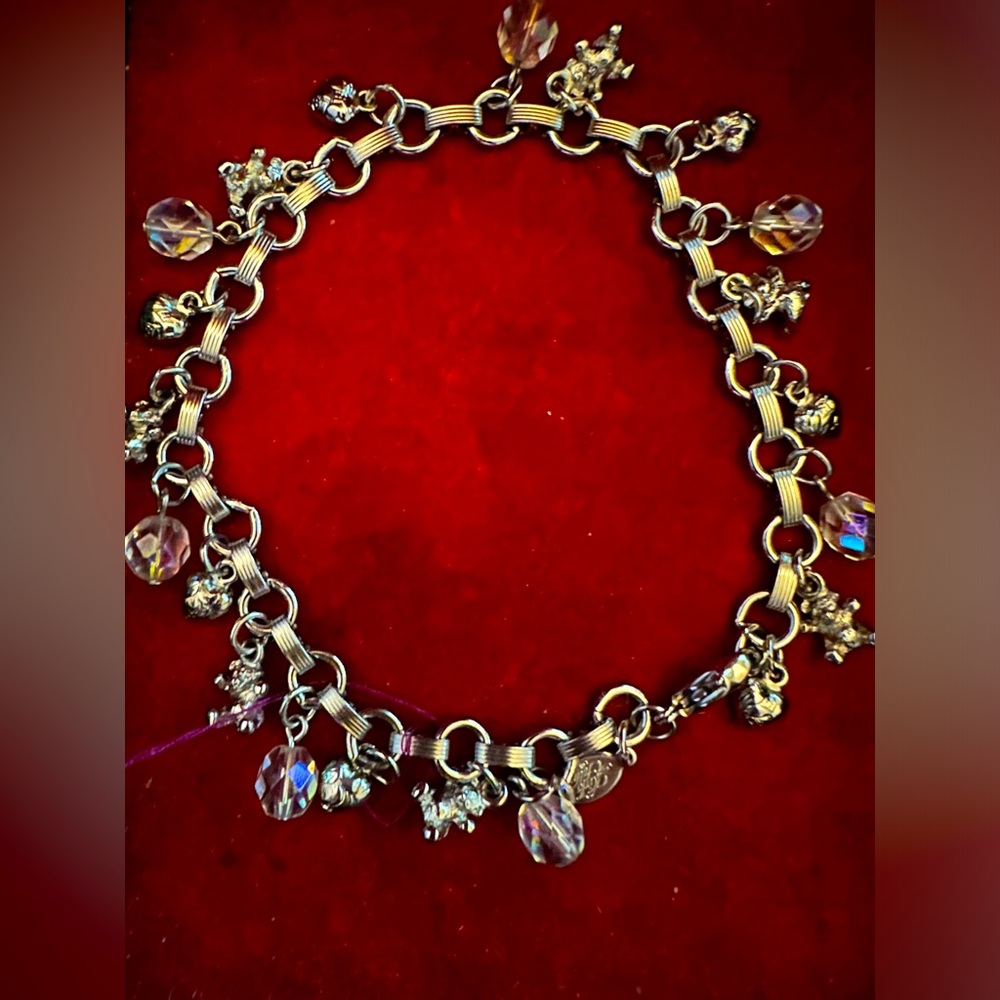 Kirks Folly Teddy Bear Charm Anklet.
